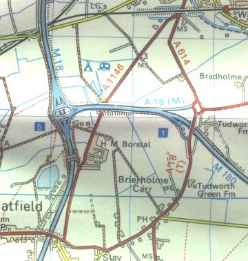 1979 map of A18(M)