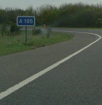 A195(M) signpost